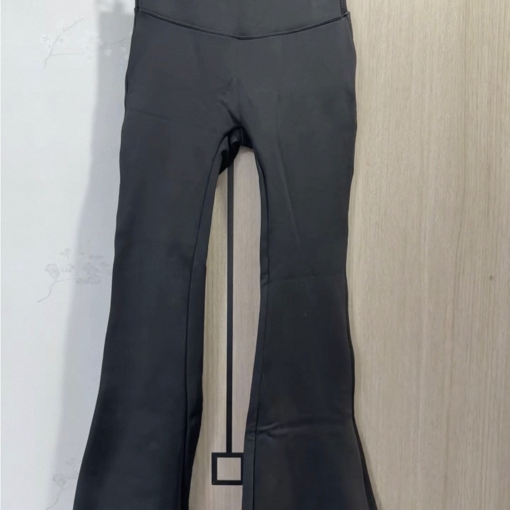 High-Waisted Black Flared Leggings